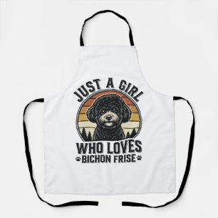 Bichon Frise Mädchen Vintage Hundeliebhaber Shirt_ Schürze