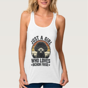 Bichon Frise Mädchen Vintage Hundeliebhaber Shirt_ Tank Top