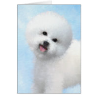Bichon Frise Malerei - Niedliche Original Dog Art