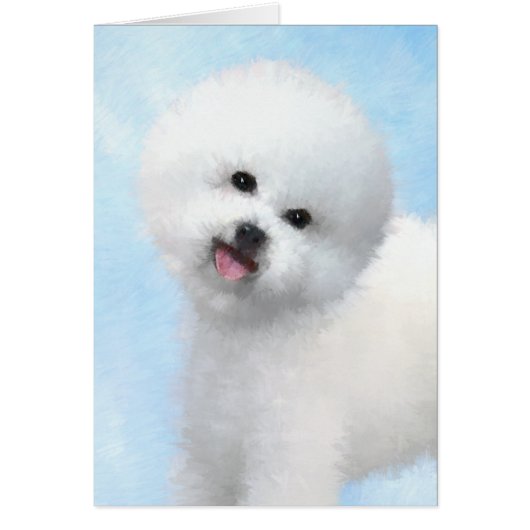 Bichon Frise Malerei - Niedliche Original Dog Art (Vorne)