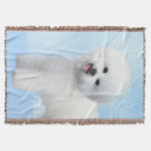 Bichon Frise Malerei - Niedliche Original Dog Art Decke (Vorderseite)