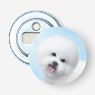 Bichon Frise Malerei - Niedliche Original Dog Art Flaschenöffner