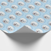 Bichon Frise Malerei - Niedliche Original Dog Art Geschenkpapier (Ecke)