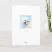 Bichon Frise Malerei - Niedliche Original Dog Art Karte (Rückseite)