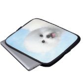 Bichon Frise Malerei - Niedliche Original Dog Art Laptopschutzhülle (Vorne Knopf)