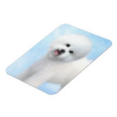 Bichon Frise Malerei - Niedliche Original Dog Art Magnet (Linke Seite)