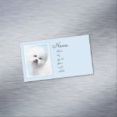 Bichon Frise Malerei - Niedliche Original Dog Art Magnetische Visitenkarte (Beispiel)