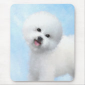 Bichon Frise Malerei - Niedliche Original Dog Art Mousepad (Vorne)