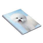 Bichon Frise Malerei - Niedliche Original Dog Art Notizblock (Rechte Seite)
