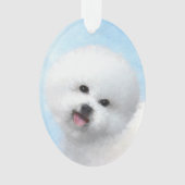 Bichon Frise Malerei - Niedliche Original Dog Art Ornament (Vorderseite)