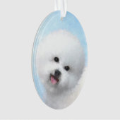 Bichon Frise Malerei - Niedliche Original Dog Art Ornament (Vorderseite)