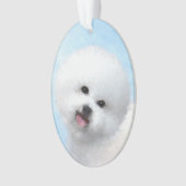 Bichon Frise Malerei - Niedliche Original Dog Art Ornament (Vorderseite)
