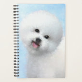 Bichon Frise Malerei - Niedliche Original Dog Art Planer (Vorderseite)