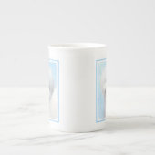 Bichon Frise Malerei - Niedliche Original Dog Art Porzellantasse (Vorderseite)