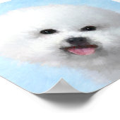 Bichon Frise Malerei - Niedliche Original Dog Art Poster (Ecke)