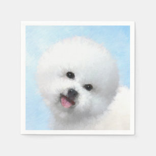 Bichon Frise Malerei - Niedliche Original Dog Art Serviette