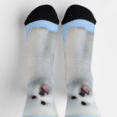 Bichon Frise Malerei - Niedliche Original Dog Art Socken (Oben)