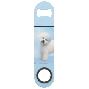 Bichon Frise Malerei - Niedliche Original Dog Art Speed Flaschenöffner