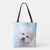 Bichon Frise Malerei - Niedliche Original Dog Art Tasche (Rückseite)