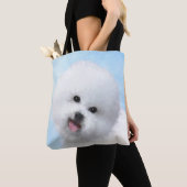 Bichon Frise Malerei - Niedliche Original Dog Art Tasche (Von Nahem)