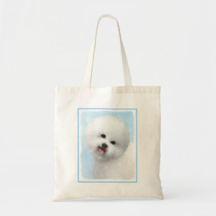 Bichon Frise Malerei - Niedliche Original Dog Art Tragetasche