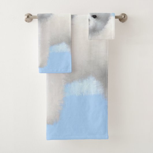 Bichon Frise Malerei - Niedliche Original Hunde Ku Badhandtuch Set (Insitu)