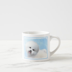 Bichon Frise Malerei - Niedliche Original Hunde Ku Espressotasse