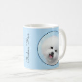 Bichon Frise Malerei - Niedliche Original Hunde Ku Kaffeetasse (VorderseiteRechts)