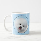 Bichon Frise Malerei - Niedliche Original Hunde Ku Kaffeetasse (Links)