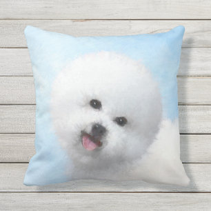 Bichon Frise Malerei - Niedliche Original Hunde Ku Kissen