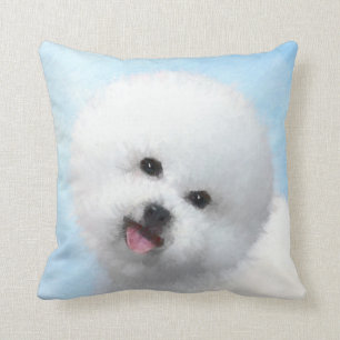 Bichon Frise Malerei - Niedliche Original Hunde Ku Kissen