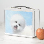 Bichon Frise Malerei - Niedliche Original Hunde Ku Metall Brotdose (Beispiel)