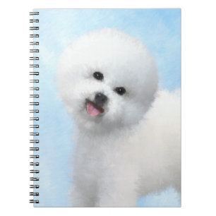 Bichon Frise Malerei - Niedliche Original Hunde Ku Notizblock