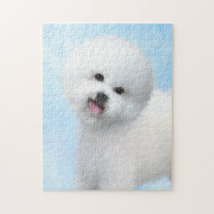 Bichon Frise Malerei - Niedliche Original Hunde Ku Puzzle