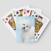 Bichon Frise Malerei - Niedliche Original Hunde Ku Spielkarten (Rückseite)