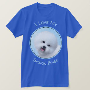 Bichon Frise Malerei - Niedliche Original Hunde Ku T-Shirt