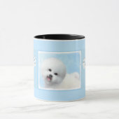 Bichon Frise Malerei - Niedliche Original Hunde Ku Tasse (Zentrum)