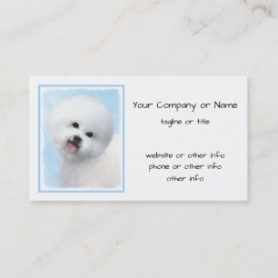 Bichon Frise Malerei - Niedliche Original Hunde Ku Visitenkarte