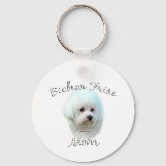 Bichon Frise Mama 2 Schlüsselanhänger (Rückseite)