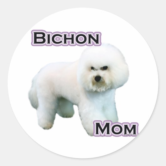 Bichon Frise Mama 4 - Aufkleber (Vorderseite)