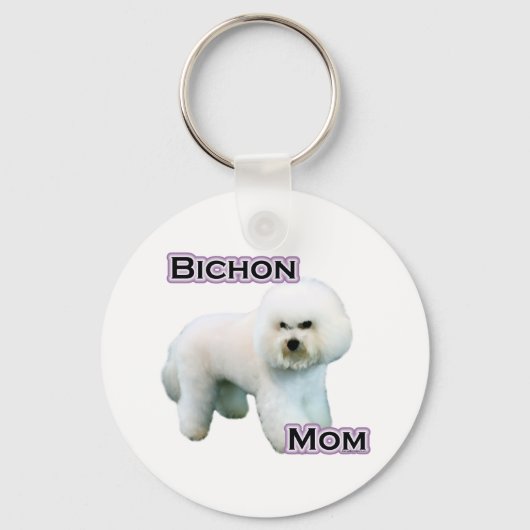 Bichon Frise Mama 4 - Schlüsselanhänger (Vorderseite)
