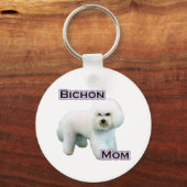 Bichon Frise Mama 4 - Schlüsselanhänger (Vorderseite)