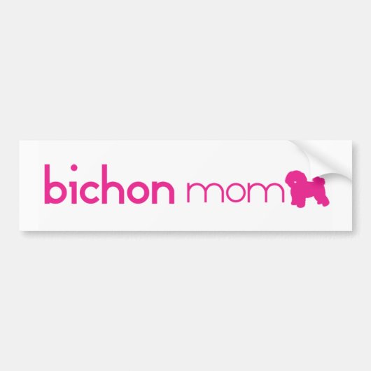 Bichon Frise Mama Autoaufkleber (Vorne)