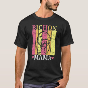 Bichon Frise Mama Hunde Zucht Welpe Paw Liebe T-Shirt