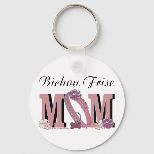 Bichon Frise MAMA Schlüsselanhänger (Vorderseite)