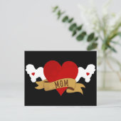 Bichon Frise Mama [Tattoo style] Postkarte (Stehend Vorderseite)