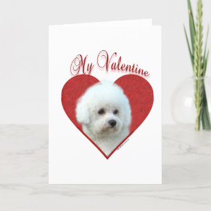 Bichon Frise mein Valentinsgruß Feiertagskarte