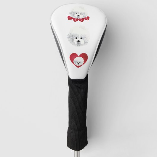 Bichon Frise _ mix _ Golf Headcover (Vorderseite)