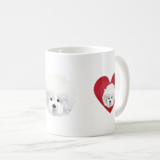 Bichon Frise _ mix _ Kaffeetasse (VorderseiteRechts)