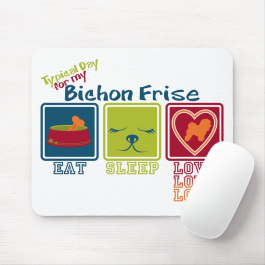 Bichon Frise Mousepad (Mit Mouse)